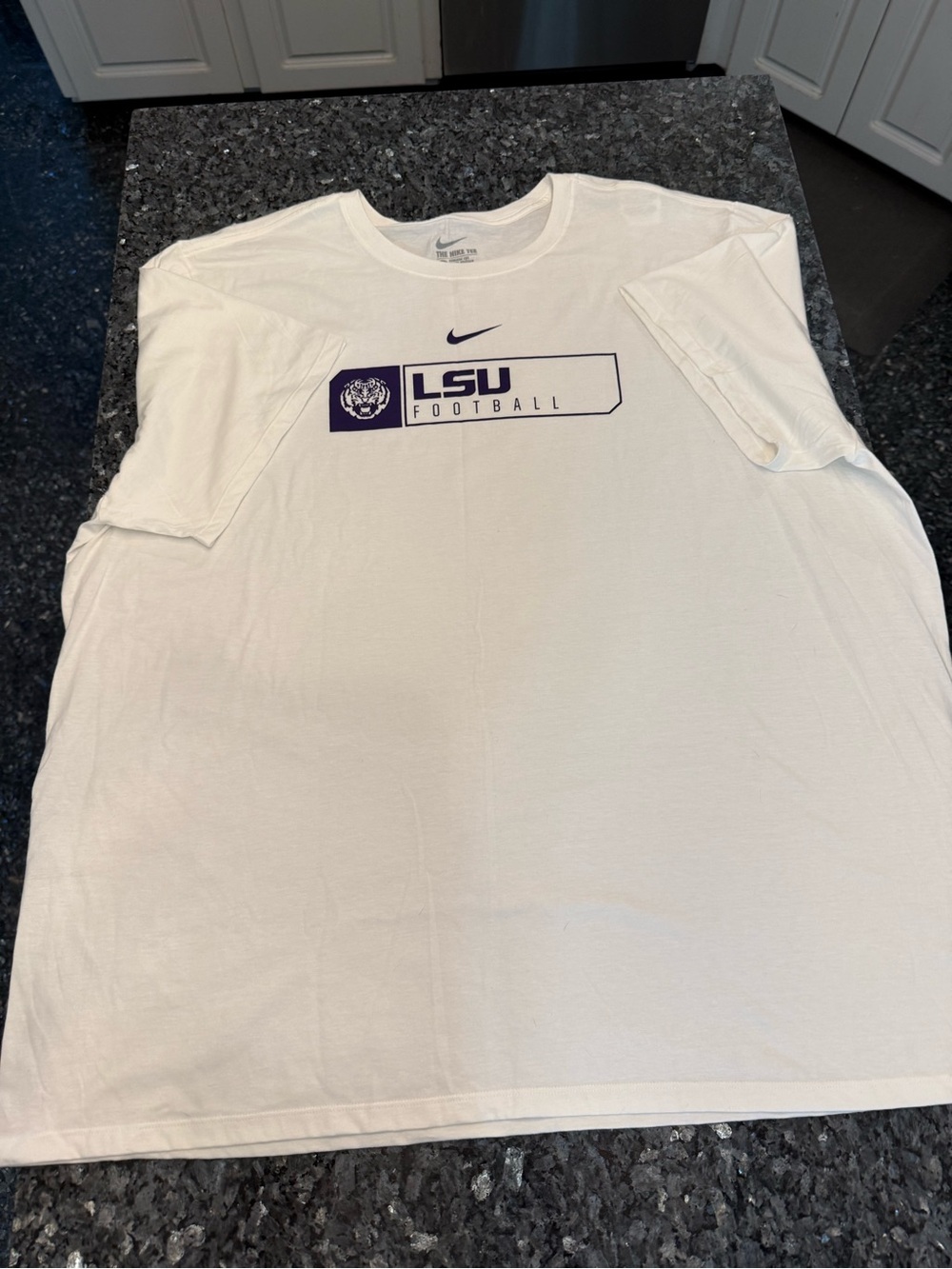 Nike white LSU Tigers t-shirt Football  Men’s Unisex Purple 4XL NWOT